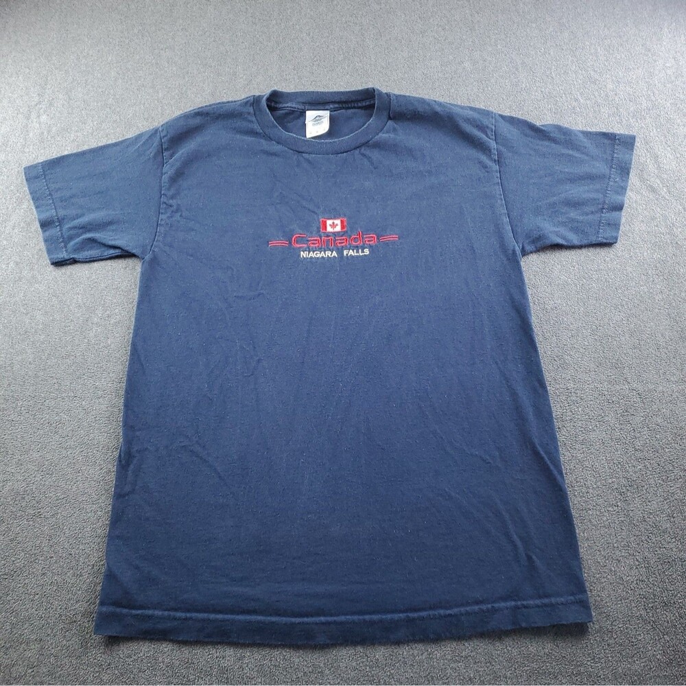 Vintage Canada Niagara Falls T Shirt Mens Size Medium Navy Blue Alstyle Apparel